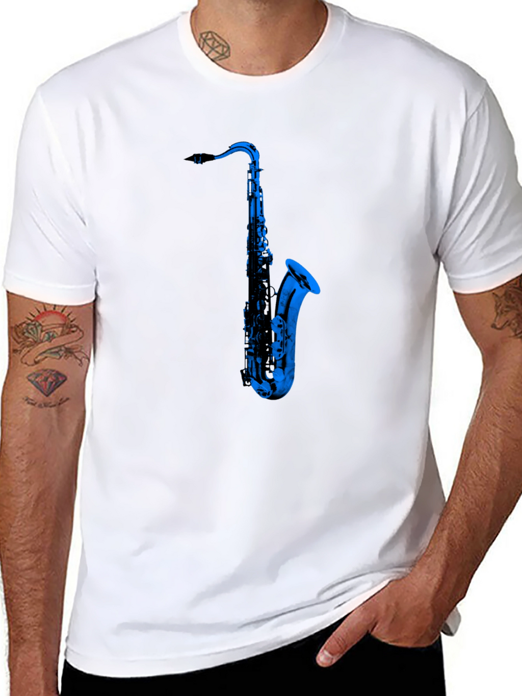 Cool Saxophone Graphic T-Shirt