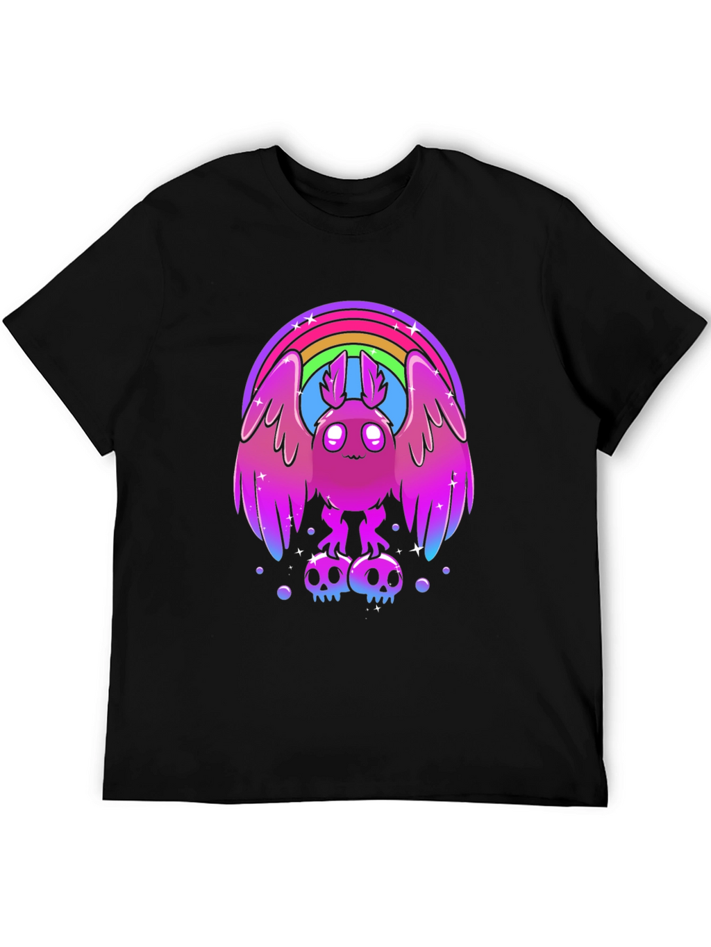 Rainbow Mothman Graphic Tee - Quirky & Stylish