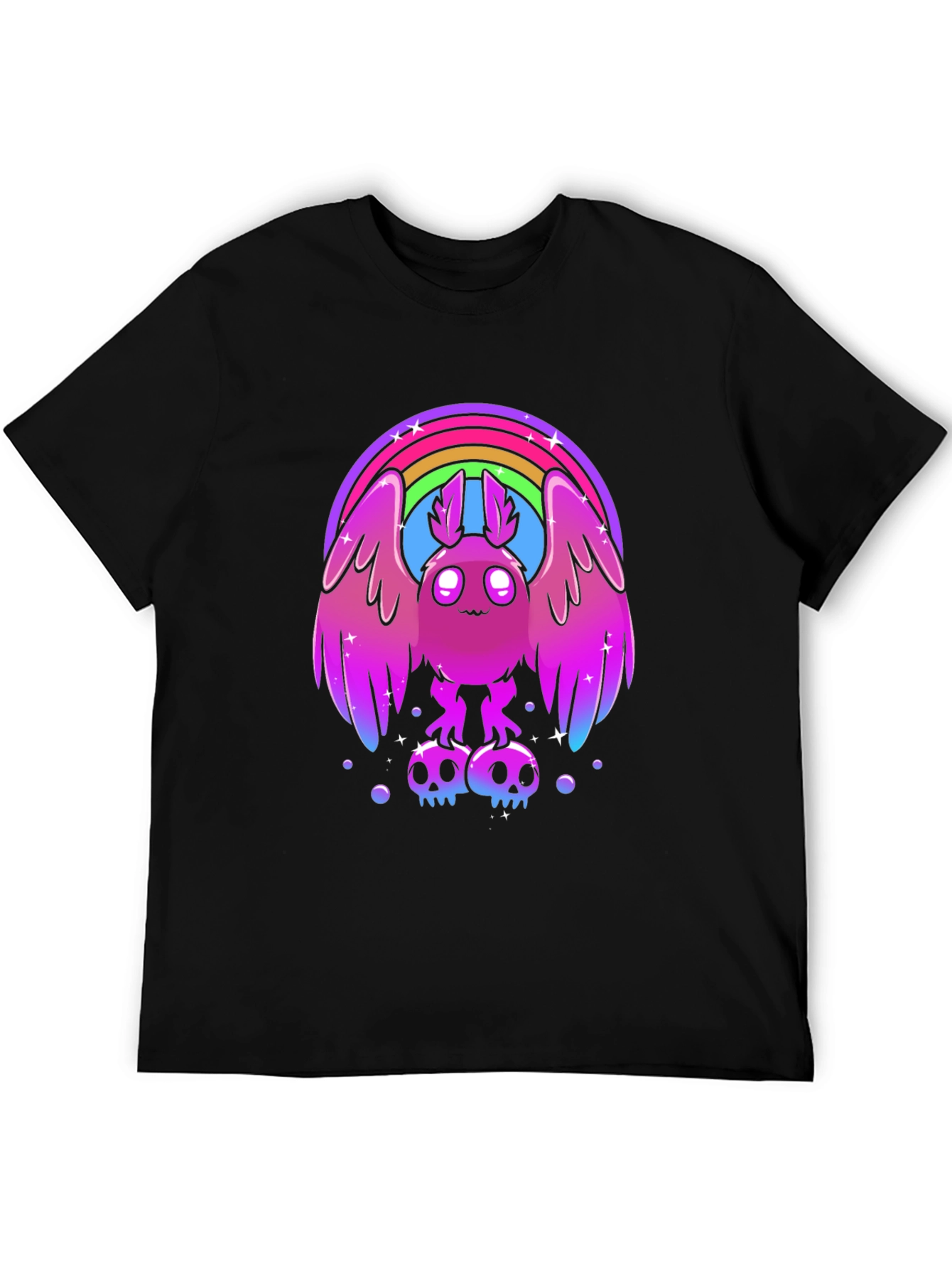 Rainbow Mothman Graphic Tee - Quirky & Stylish