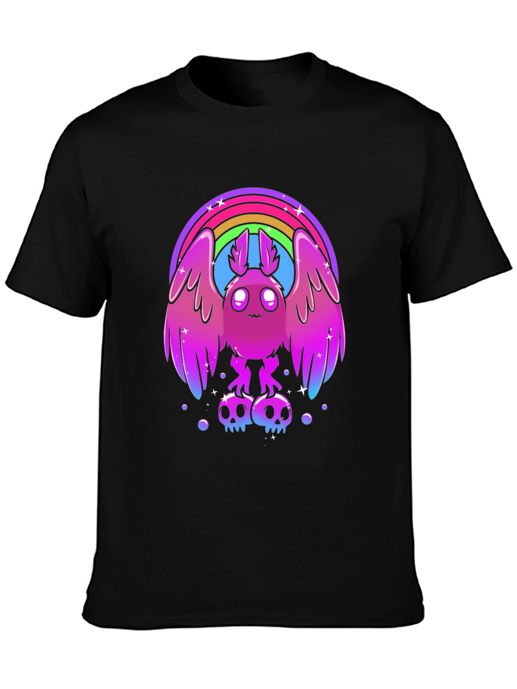 Rainbow Mothman Graphic Tee - Quirky & Stylish