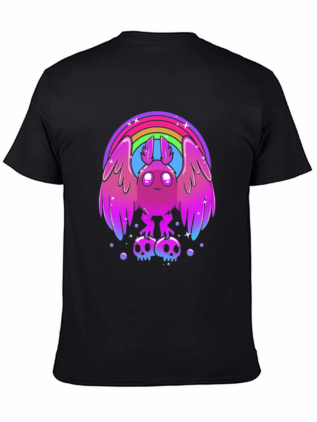 Rainbow Mothman Graphic Tee - Quirky & Stylish