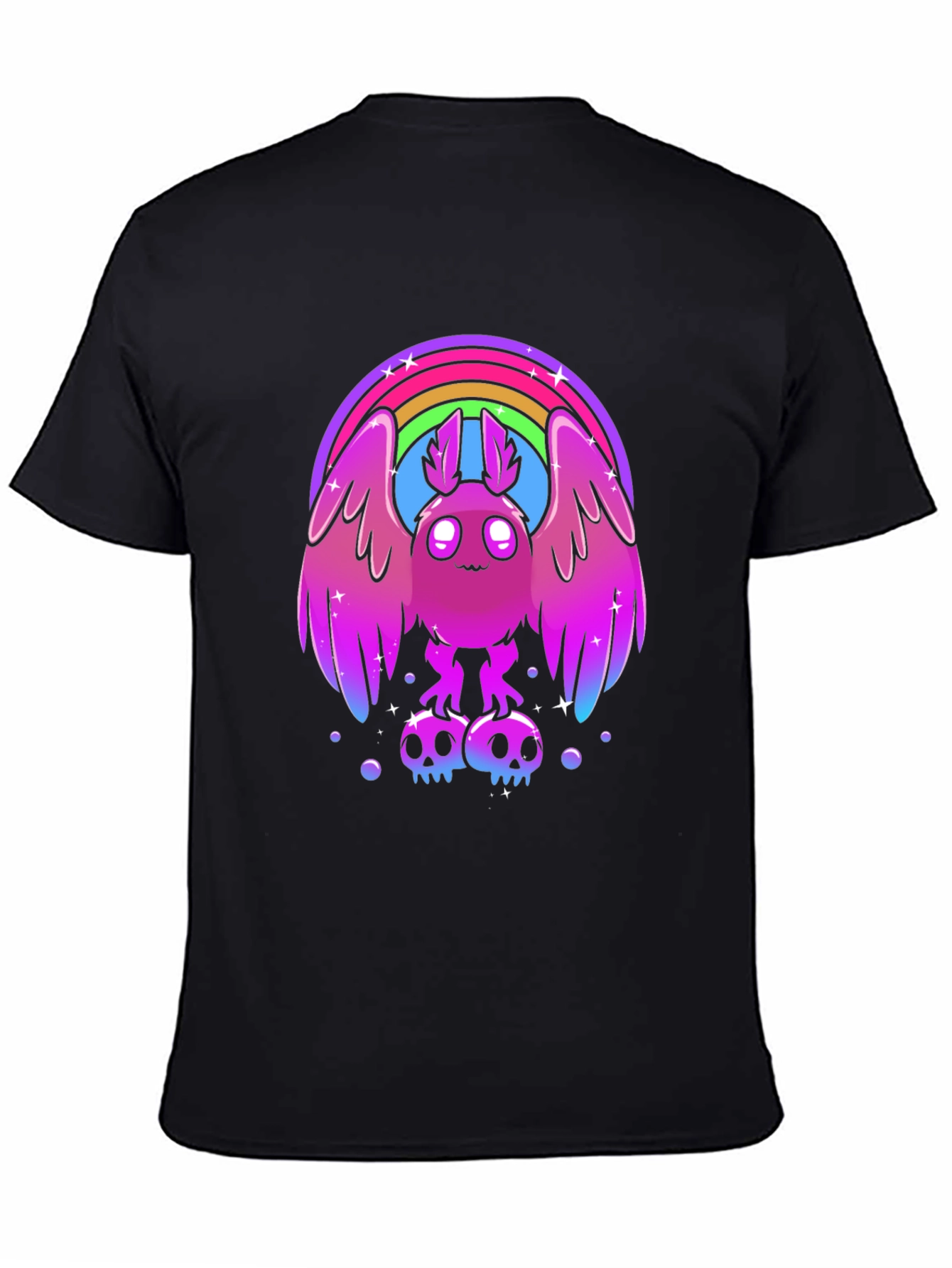 Rainbow Mothman Graphic Tee - Quirky & Stylish