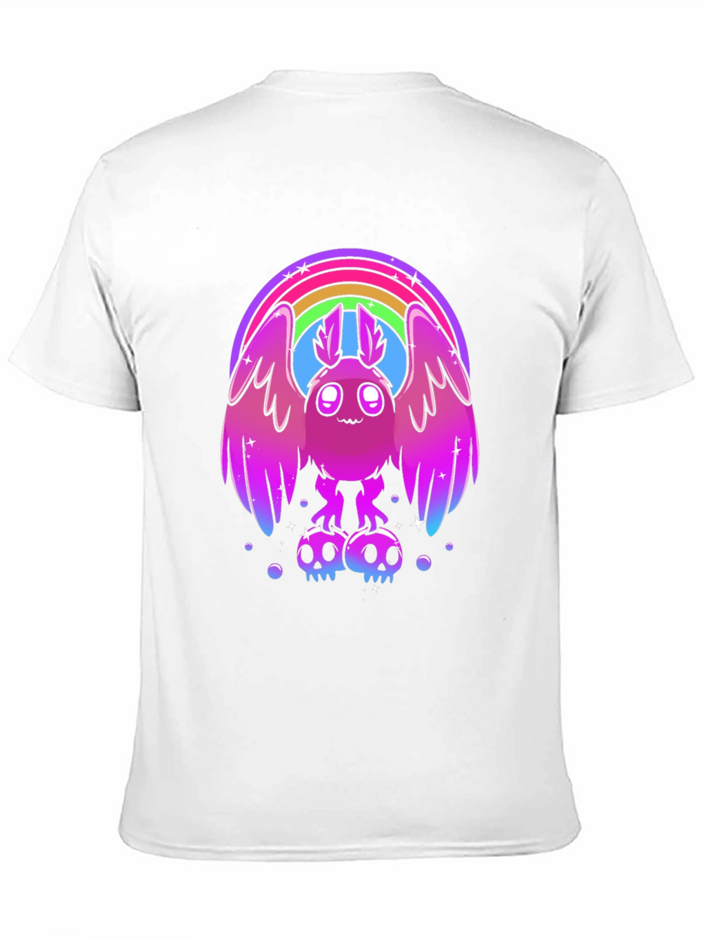 Rainbow Mothman Graphic Tee - Quirky & Stylish