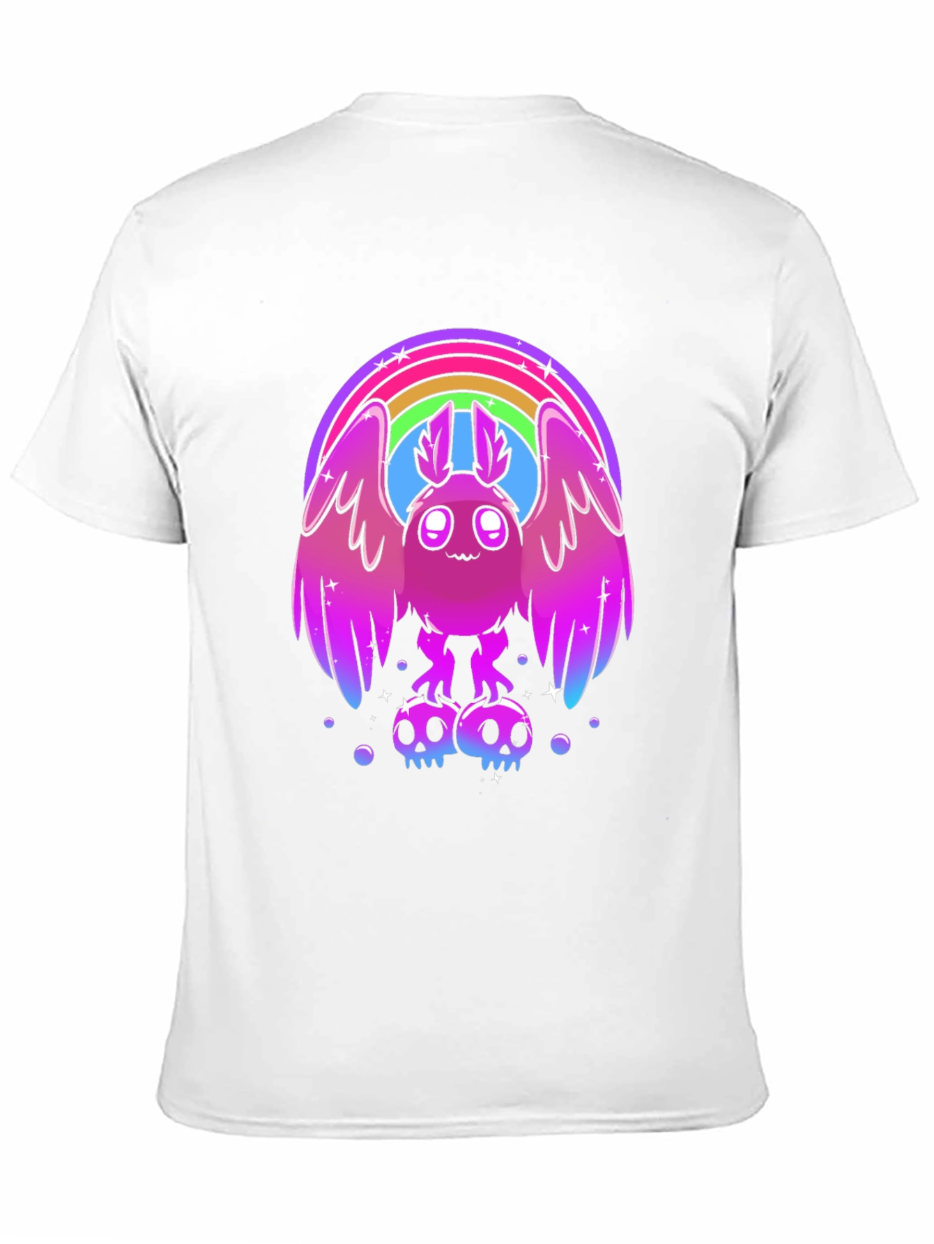 Rainbow Mothman Graphic Tee - Quirky & Stylish