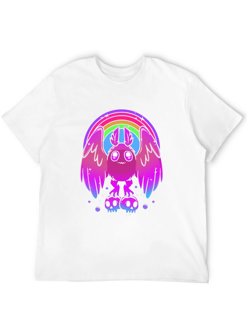 Rainbow Mothman Graphic Tee - Quirky & Stylish