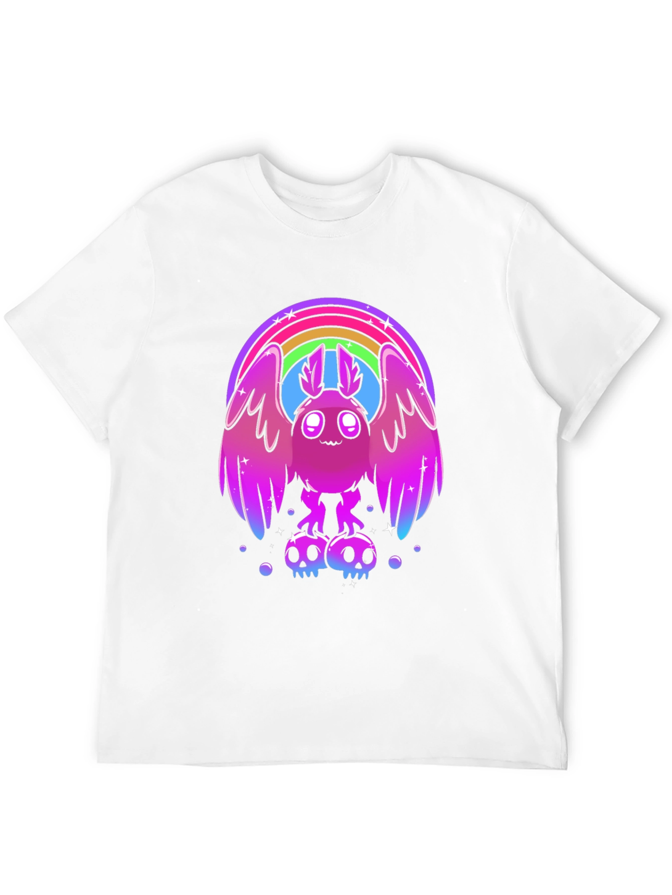 Rainbow Mothman Graphic Tee - Quirky & Stylish