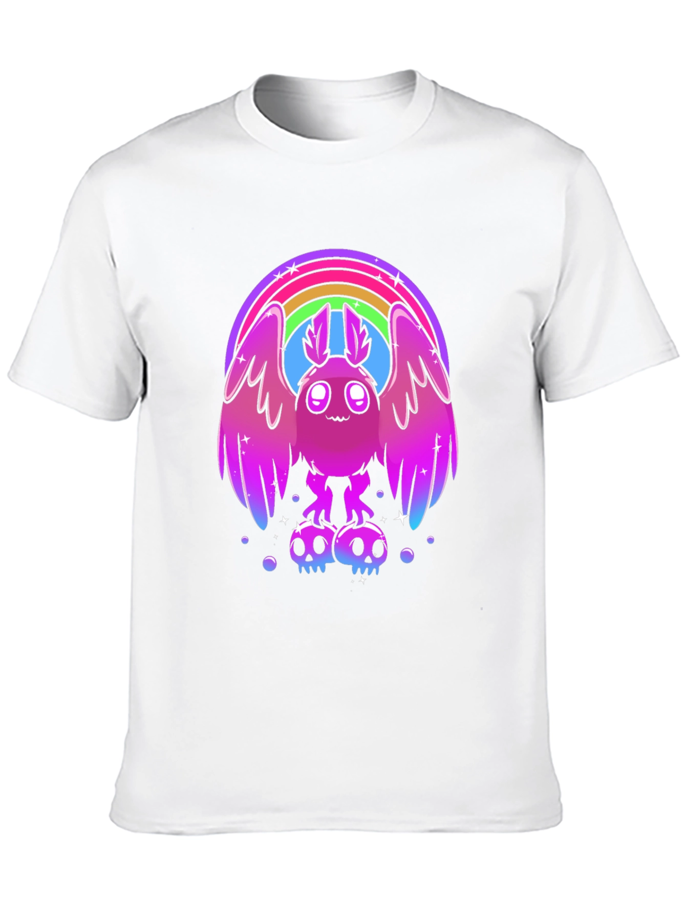 Rainbow Mothman Graphic Tee - Quirky & Stylish