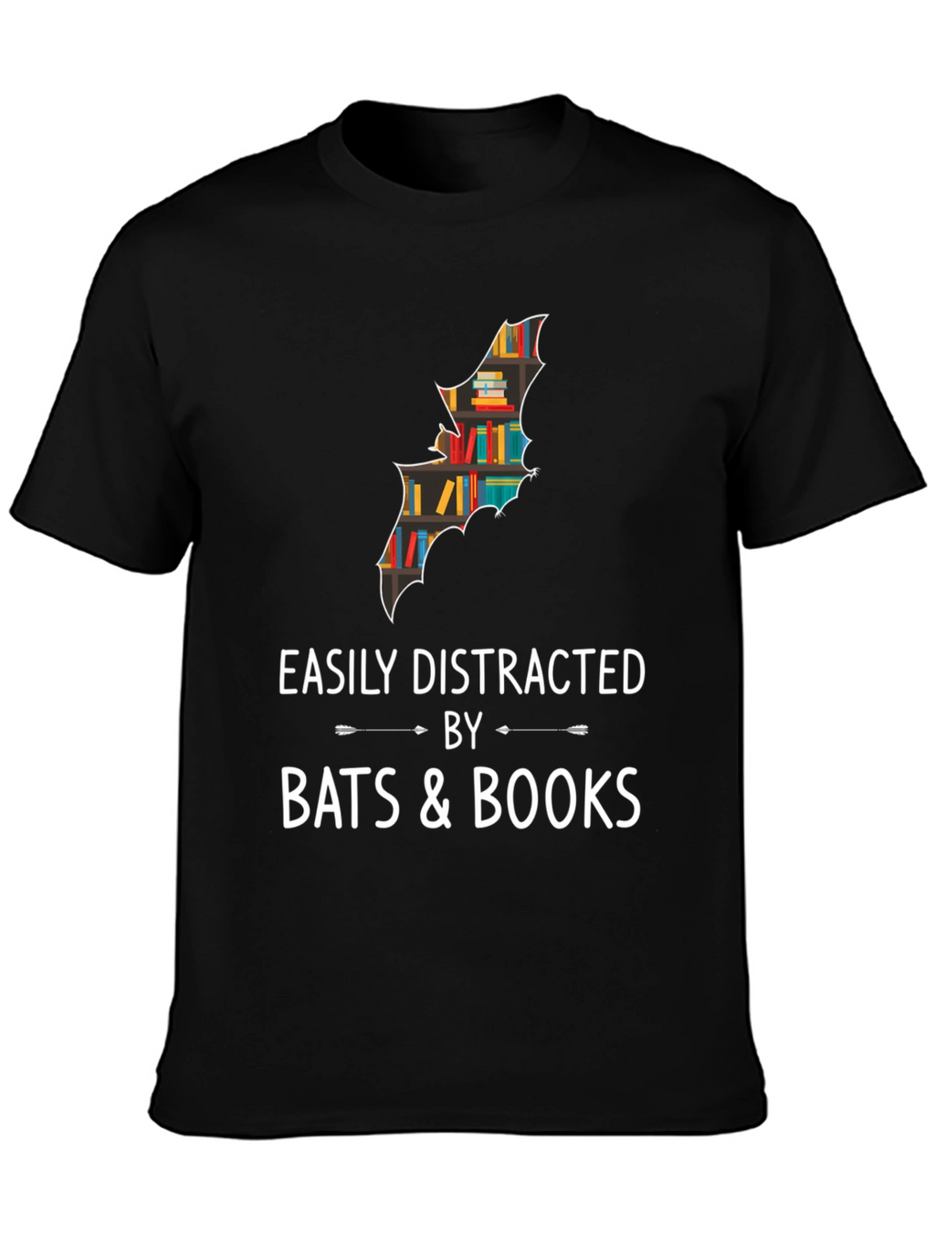 Easily Distracted by Bats & Books T-Shirt