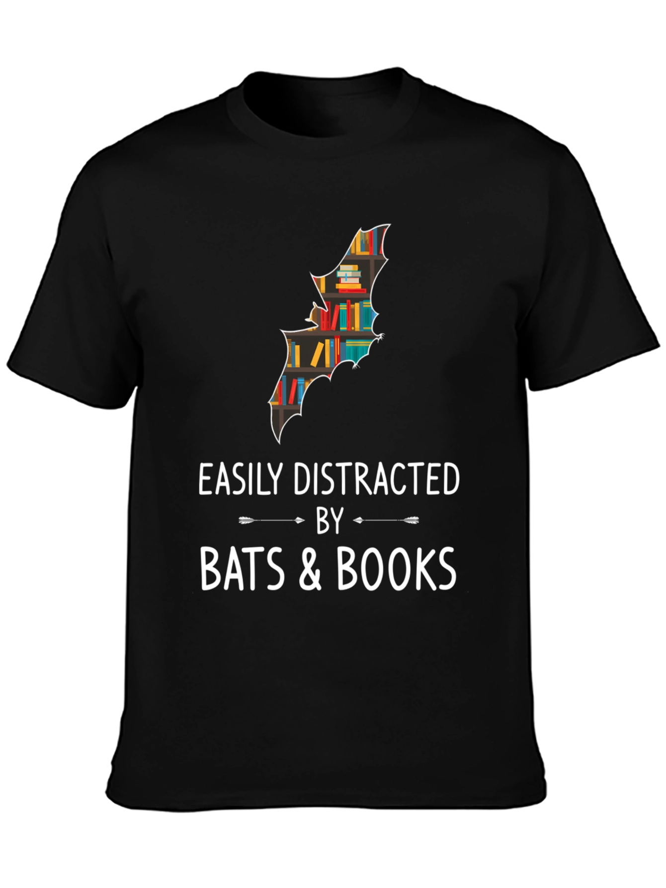 Easily Distracted by Bats & Books T-Shirt