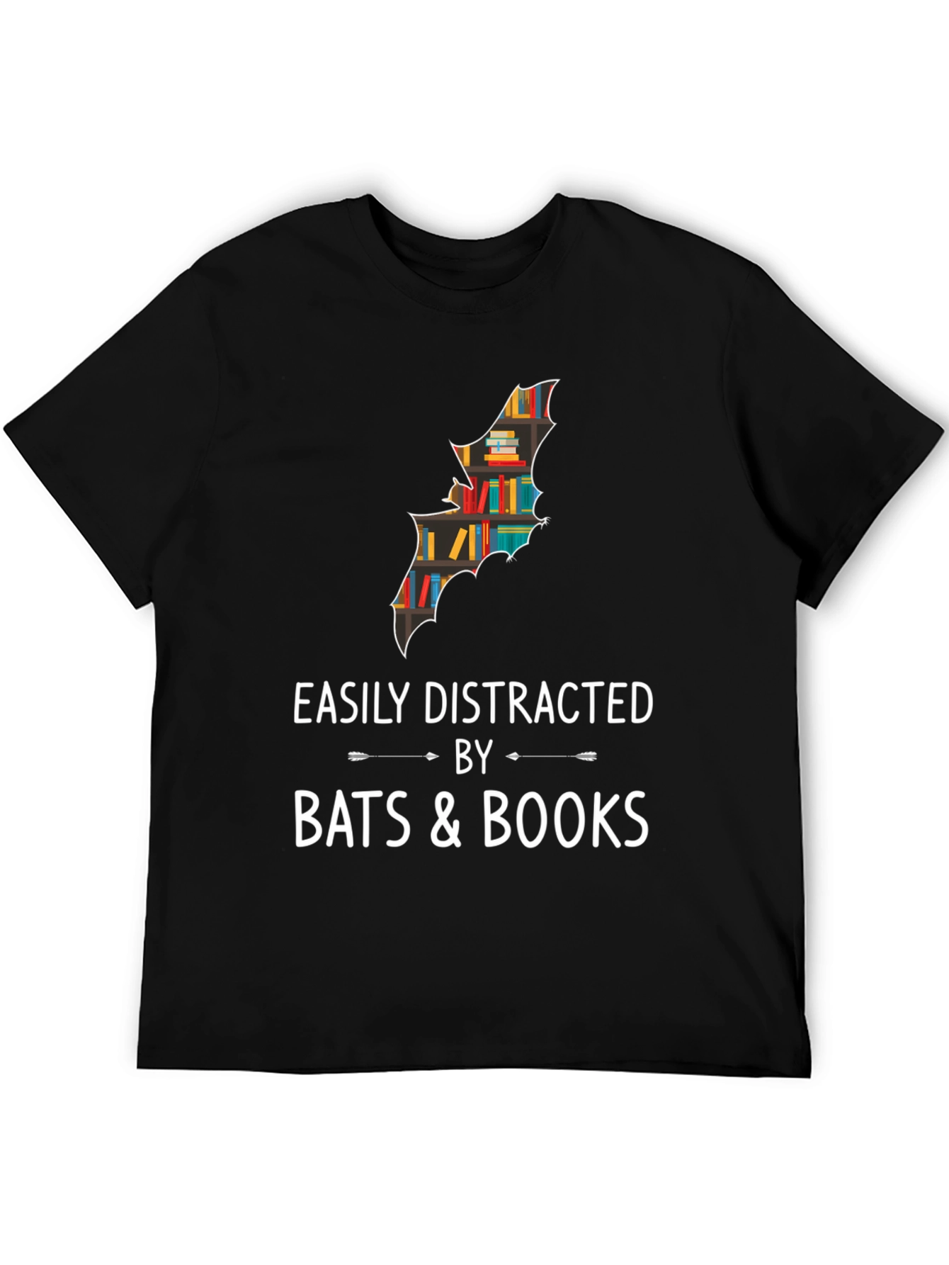 Easily Distracted by Bats & Books T-Shirt