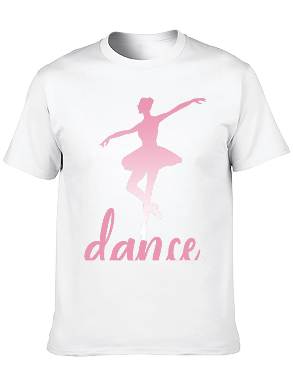 Dance Ballerina T-Shirt - Pink Design on Black