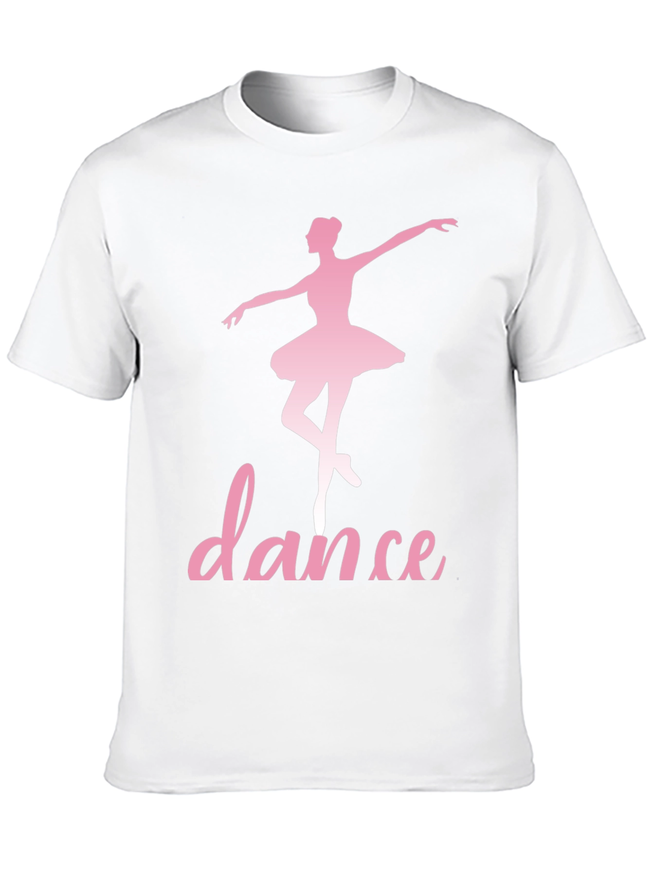 Dance Ballerina T-Shirt - Pink Design on Black