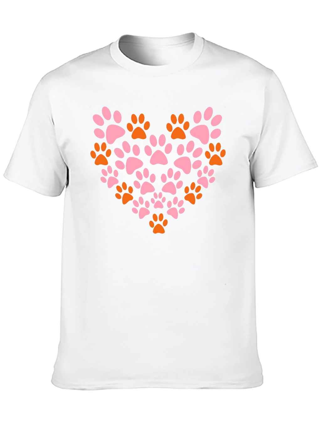 Paw Print Heart T-Shirt - Black