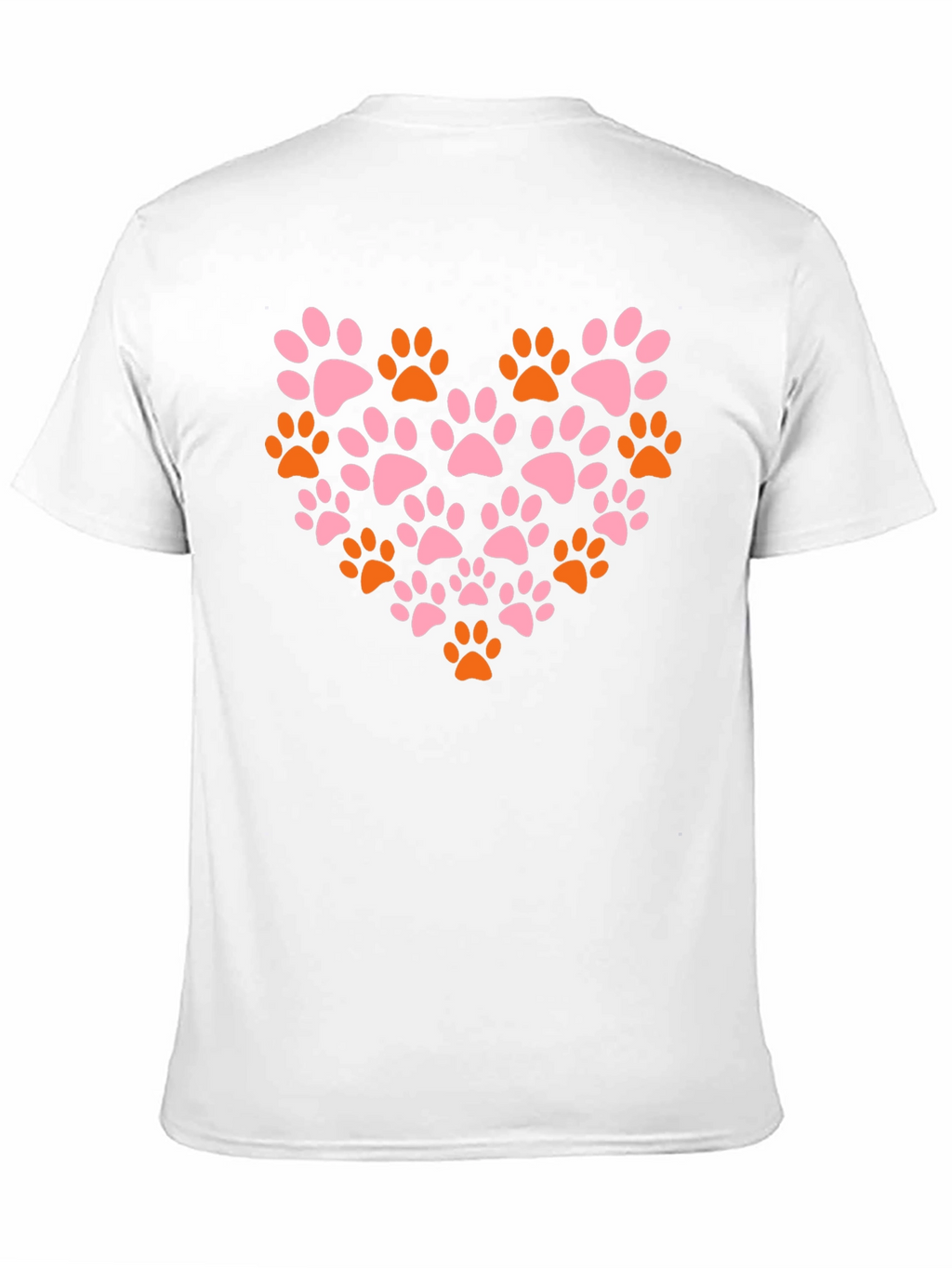Paw Print Heart T-Shirt - Black