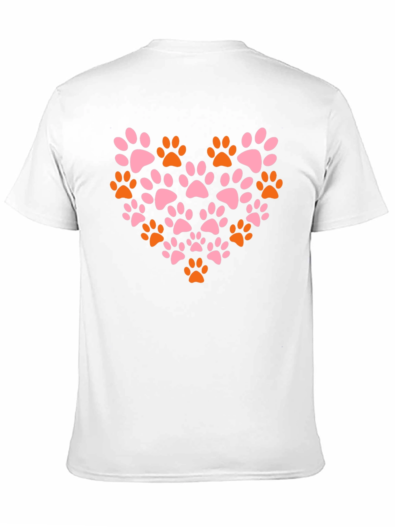 Paw Print Heart T-Shirt - Black