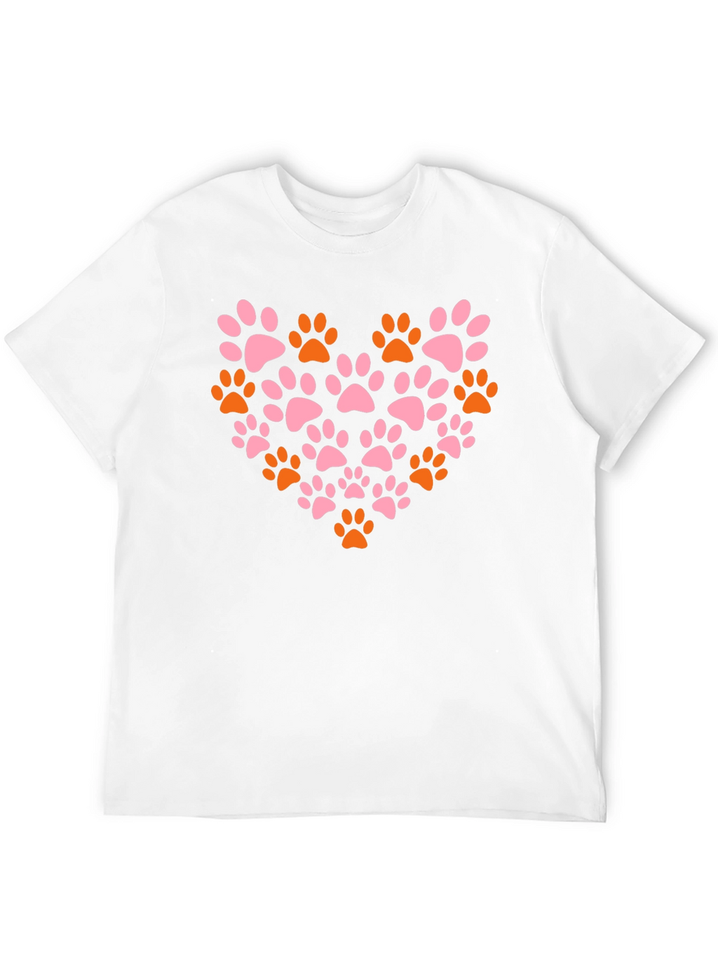 Paw Print Heart T-Shirt - Black