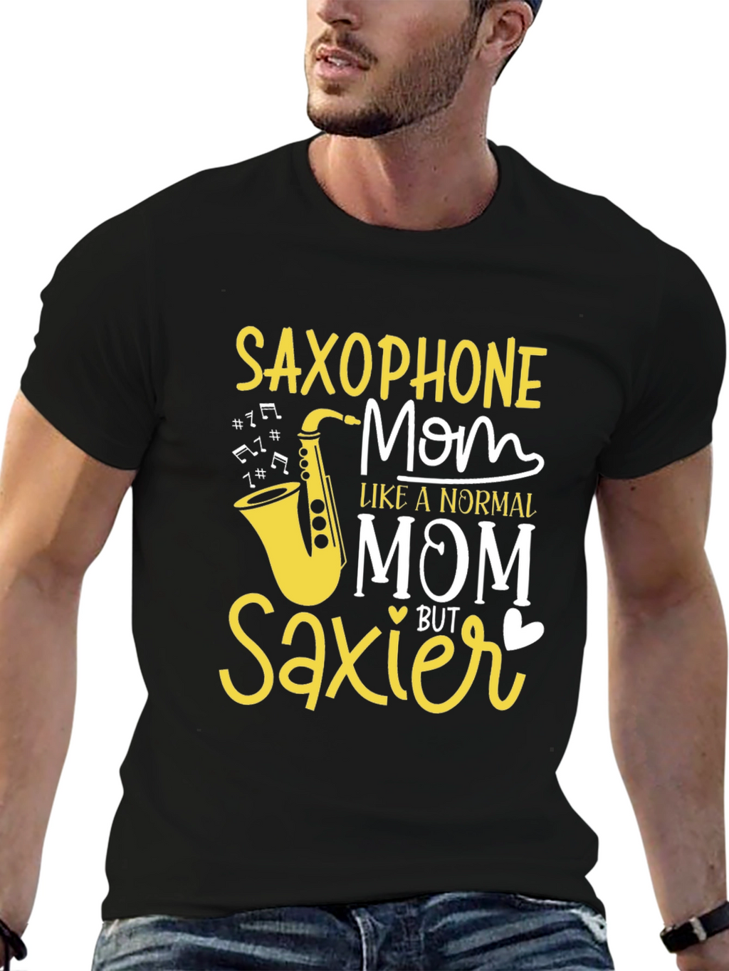 Saxophone Mom Graphic Tee - Musician Mom T-Shirt