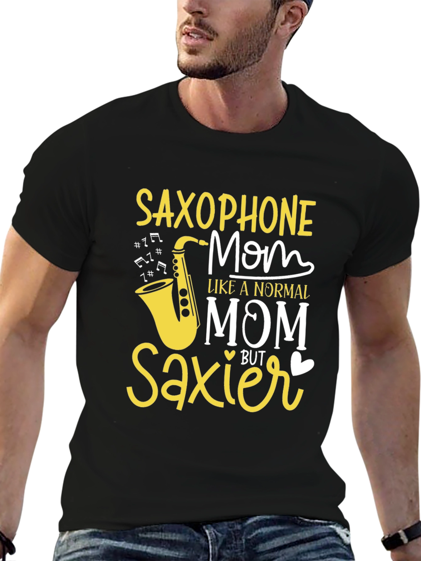 Saxophone Mom Graphic Tee - Musician Mom T-Shirt