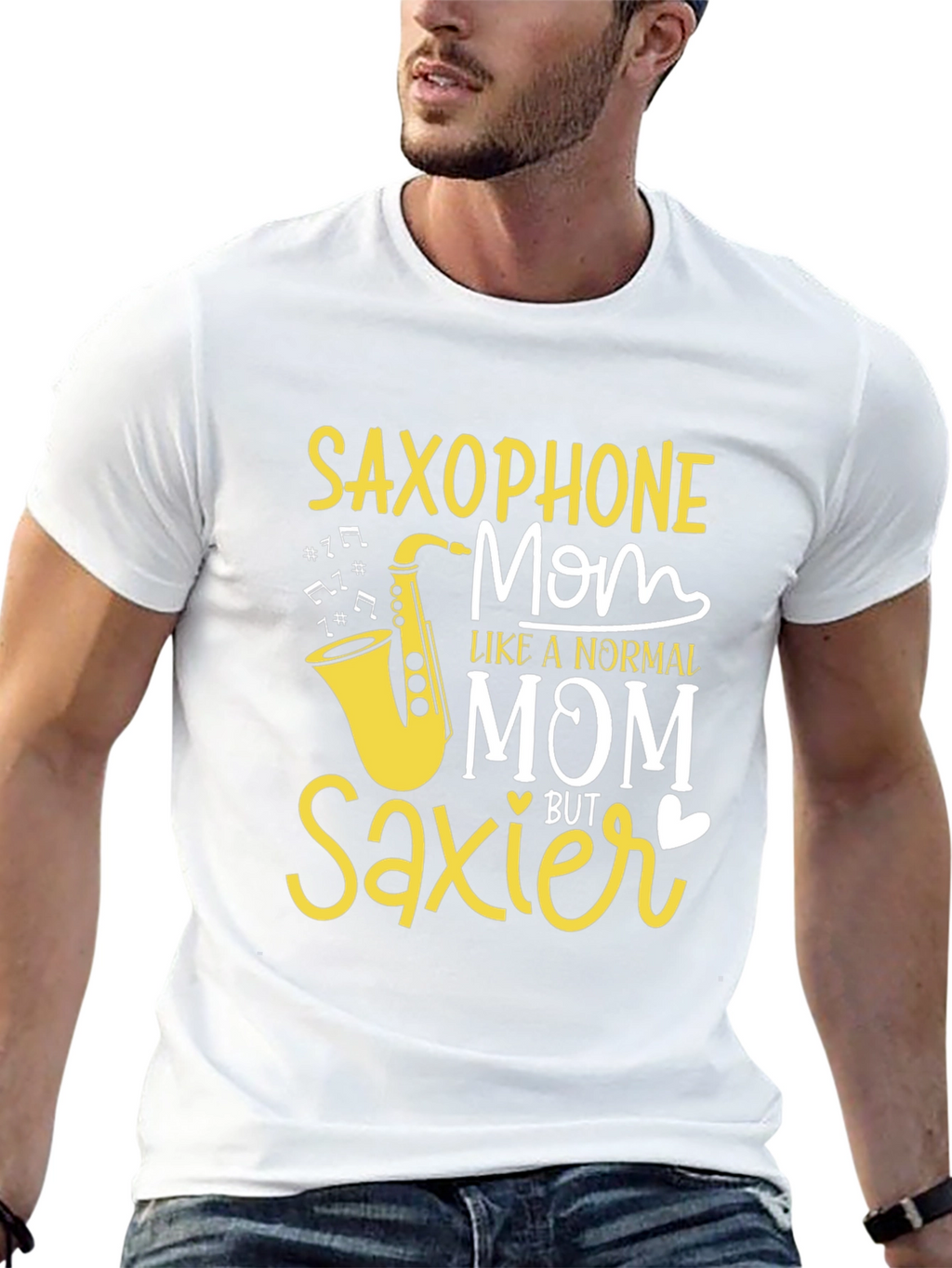 Saxophone Mom Graphic Tee - Musician Mom T-Shirt
