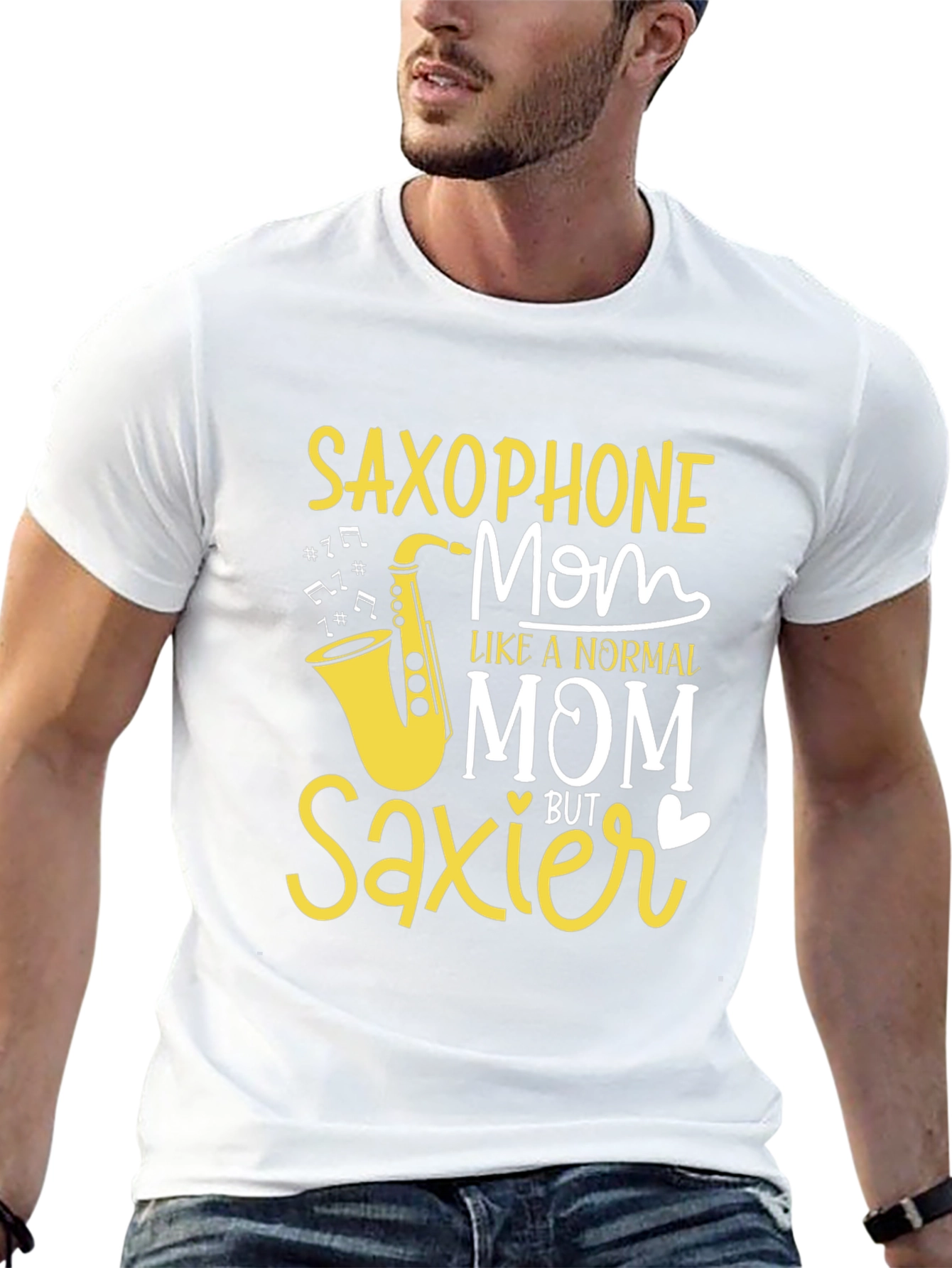 Saxophone Mom Graphic Tee - Musician Mom T-Shirt