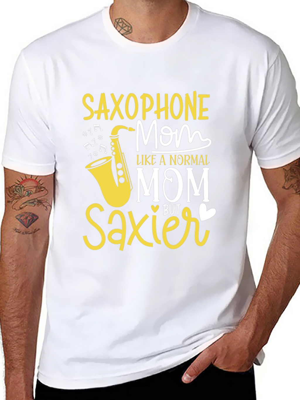 Saxophone Mom Graphic Tee - Musician Mom T-Shirt