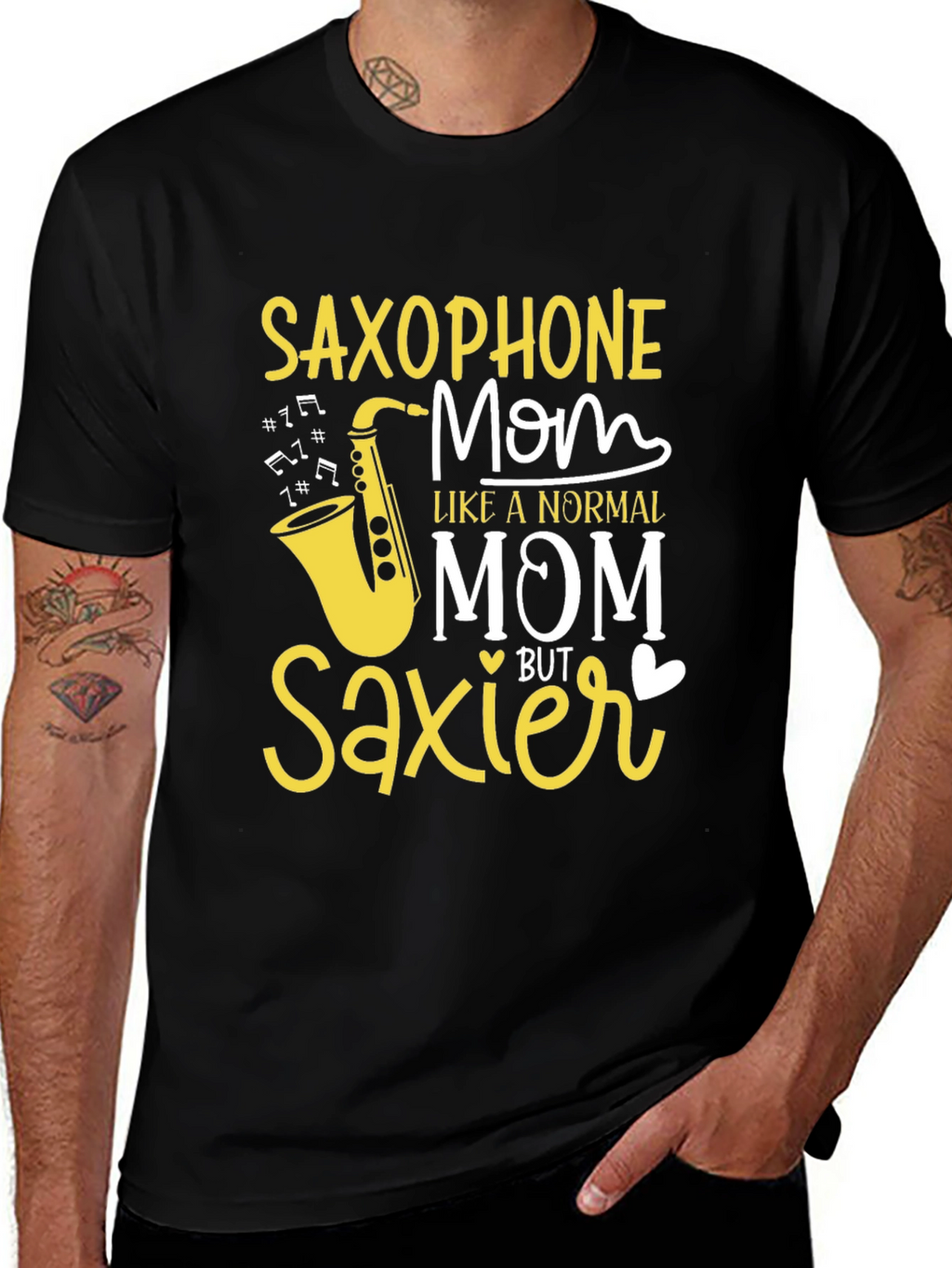 Saxophone Mom Graphic Tee - Musician Mom T-Shirt
