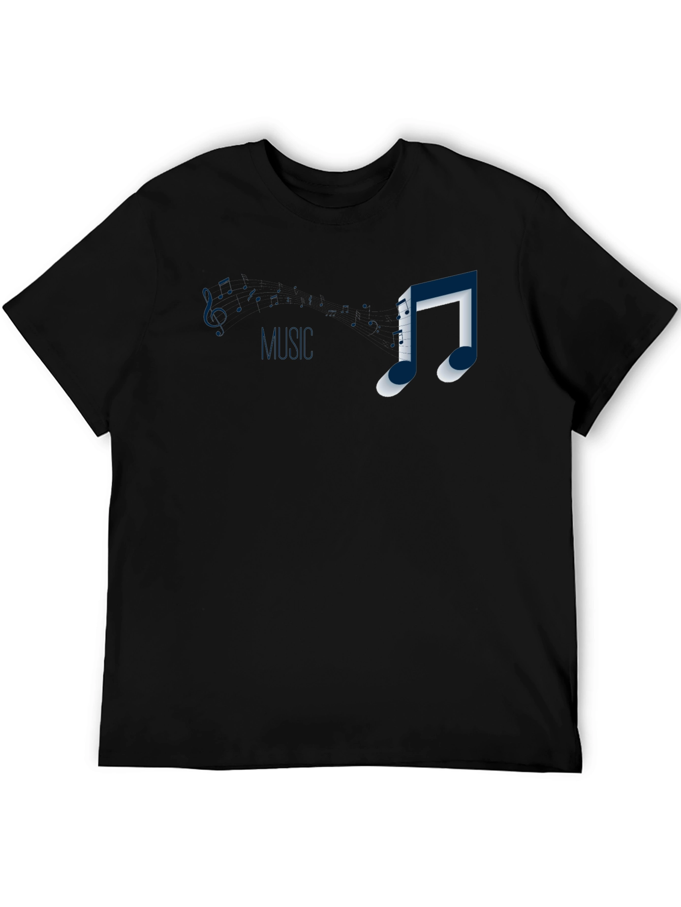 Music Note Graphic T-Shirt - Casual Style