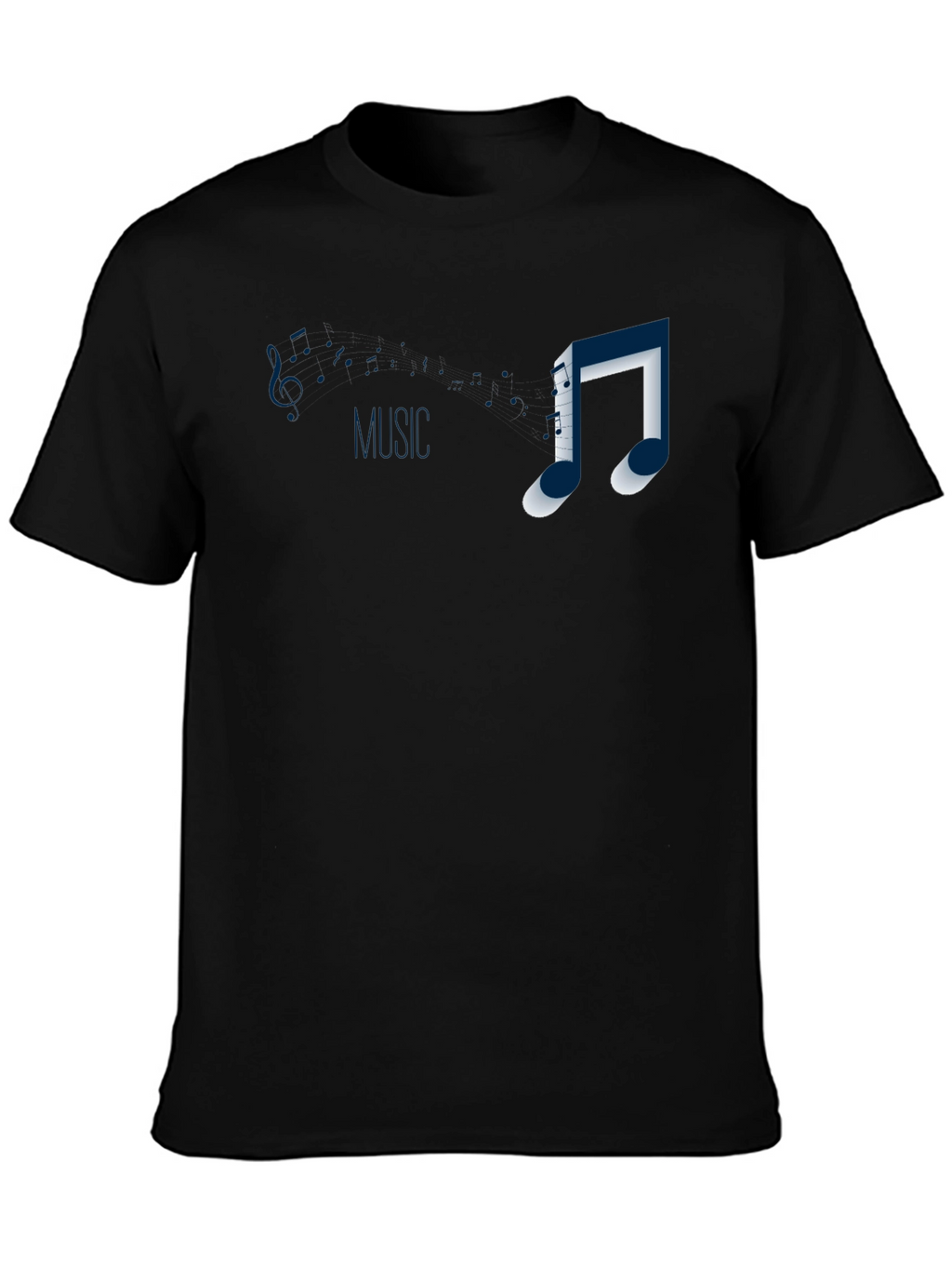 Music Note Graphic T-Shirt - Casual Style