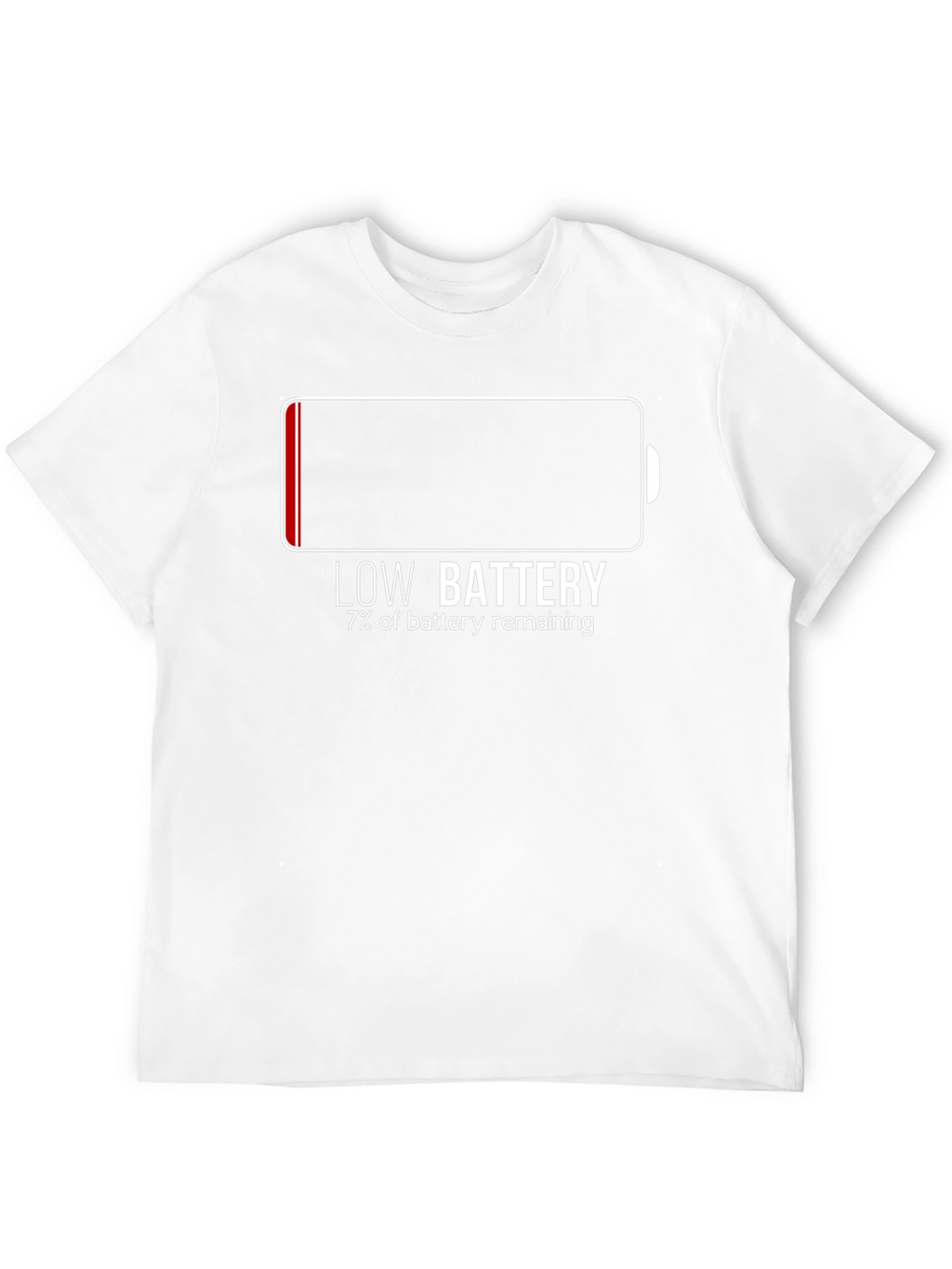 Low Battery Funny Graphic T-Shirt