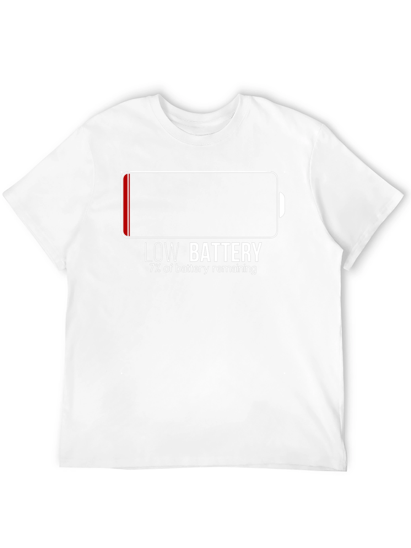 Low Battery Funny Graphic T-Shirt