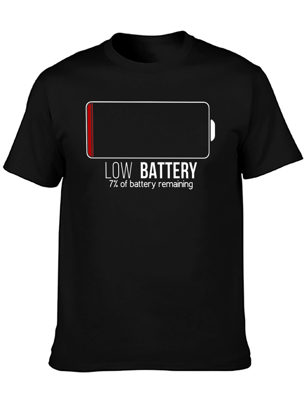 Low Battery Funny Graphic T-Shirt