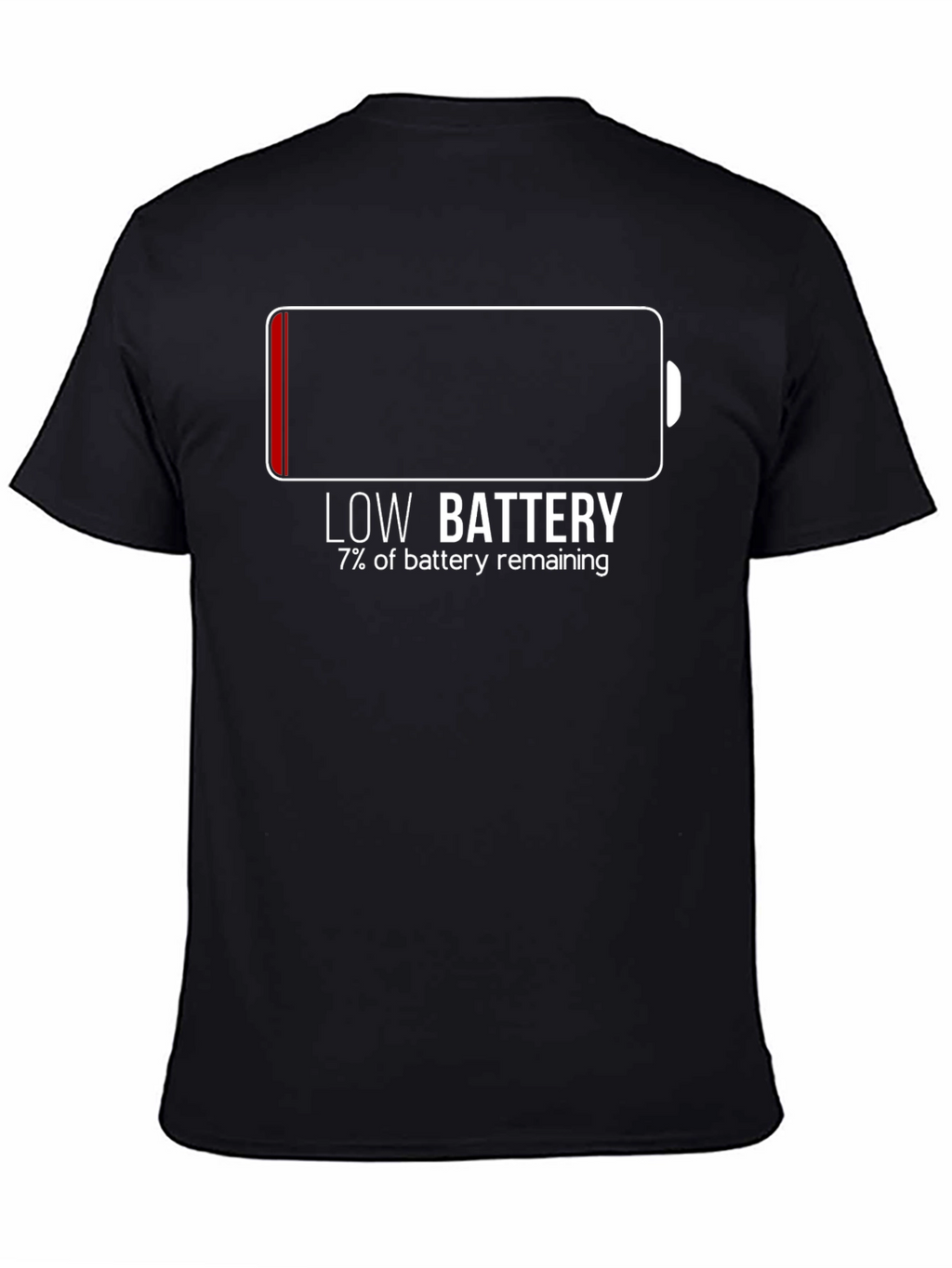 Low Battery Funny Graphic T-Shirt