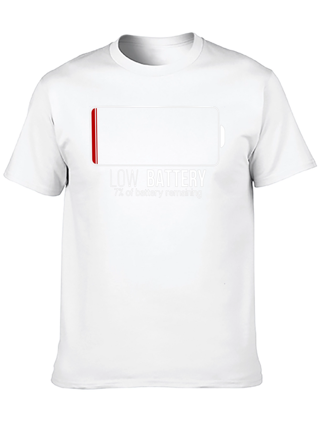 Low Battery Funny Graphic T-Shirt