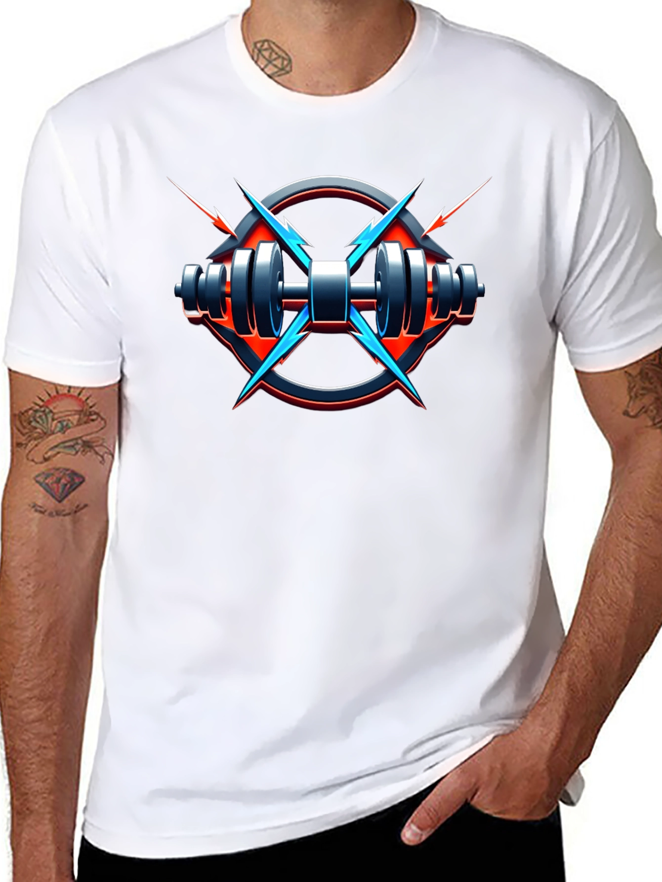 Electric Gym T-Shirt - Black Fitness Tee