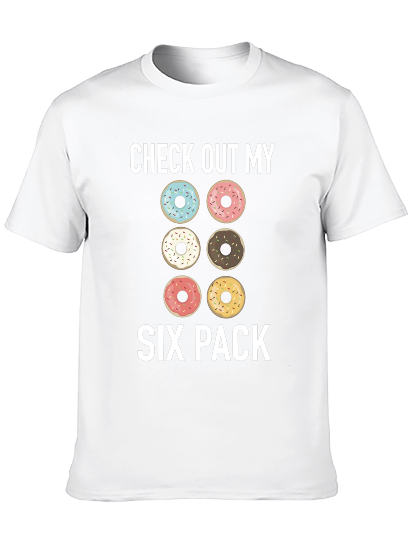 Donut Six Pack Graphic T-Shirt - Funny Gym Tee