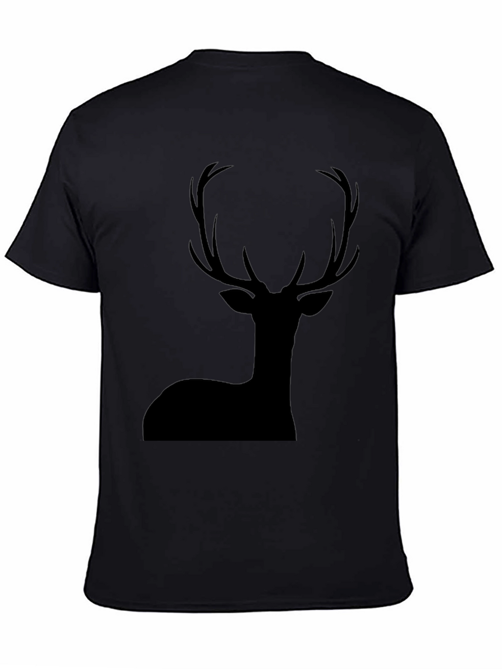 Mens Black Deer Silhouette Graphic Tee
