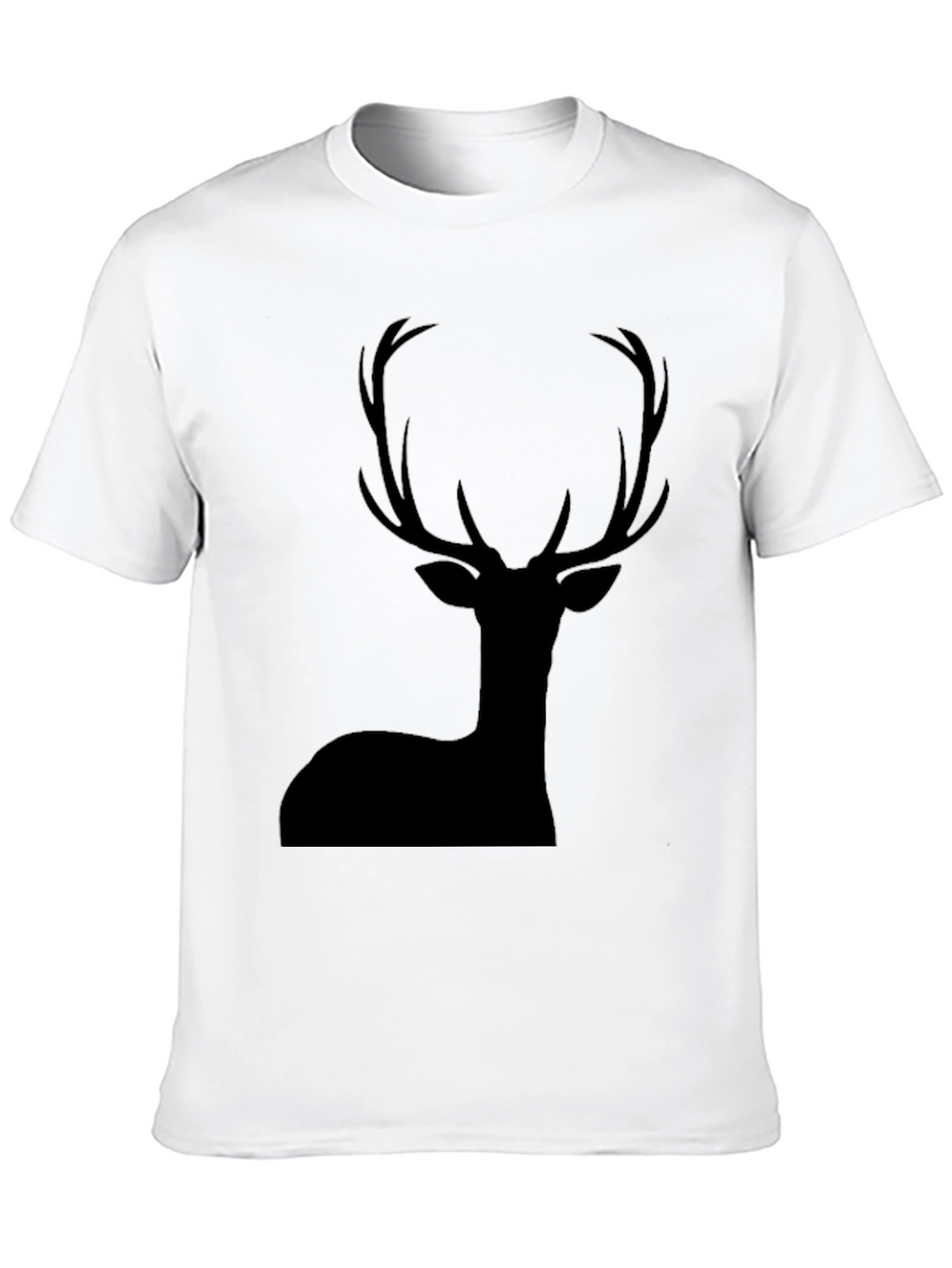 Mens Black Deer Silhouette Graphic Tee