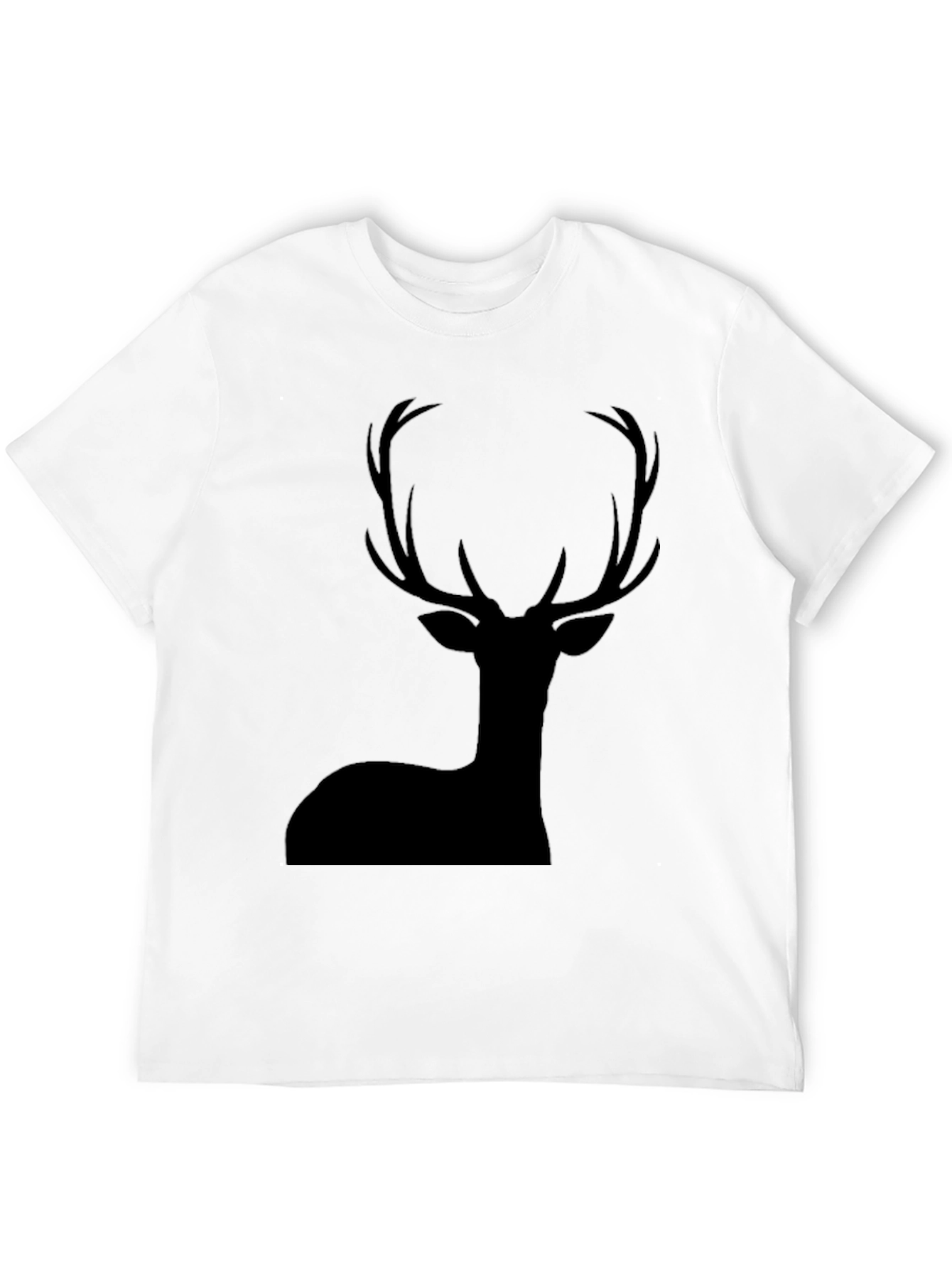 Mens Black Deer Silhouette Graphic Tee