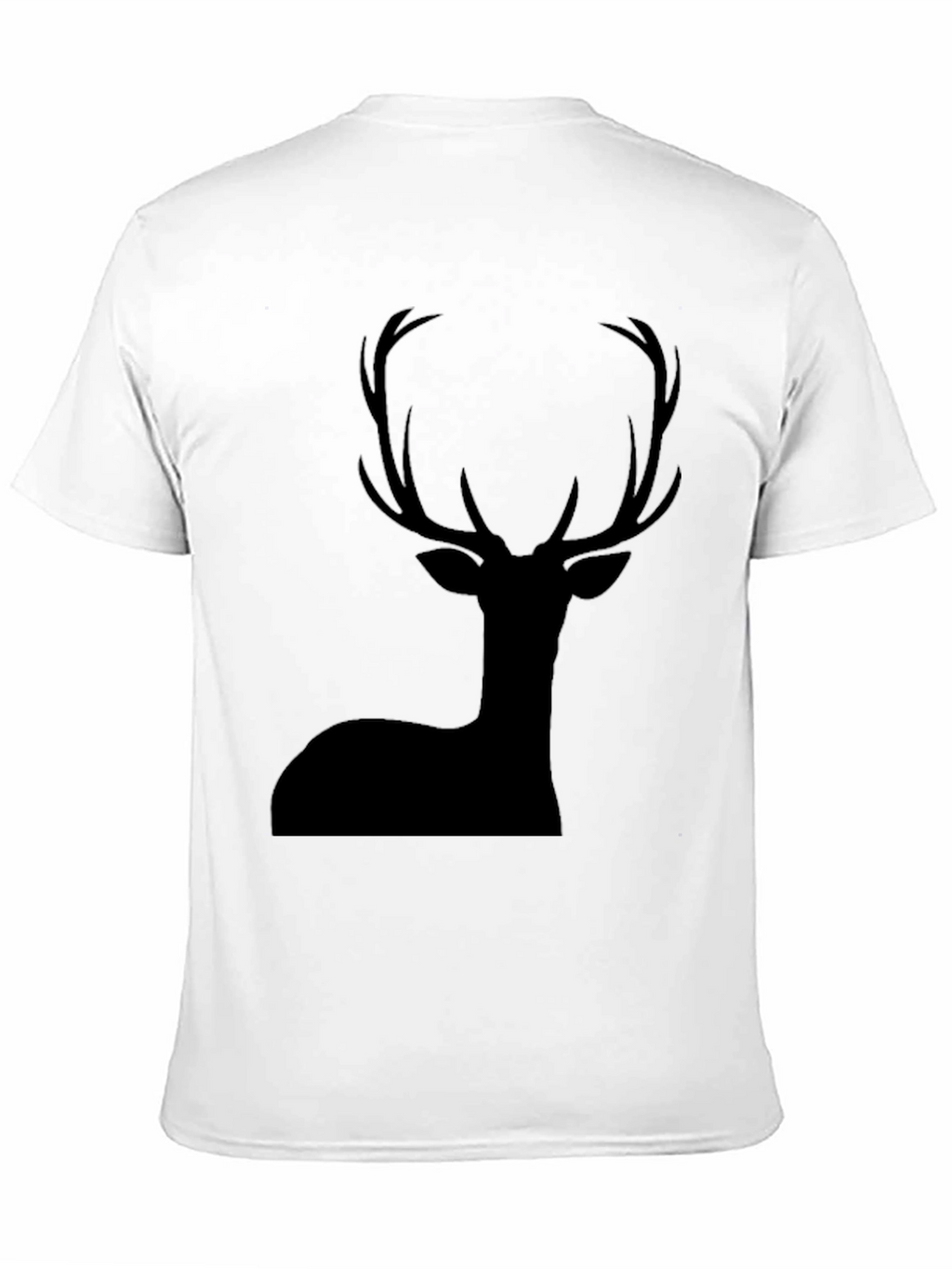 Mens Black Deer Silhouette Graphic Tee