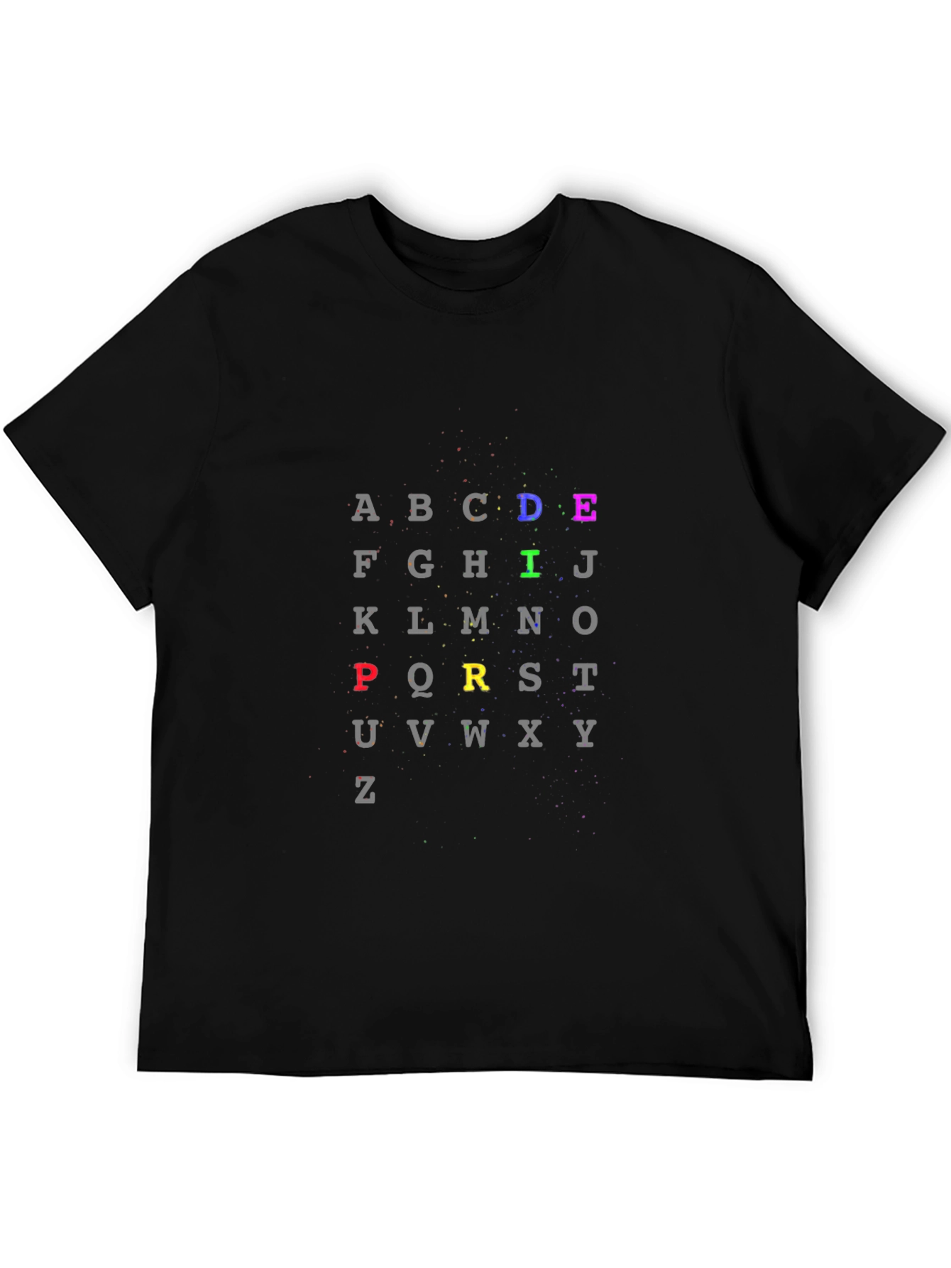 Alphabet Colorful T-Shirt - Casual Tee