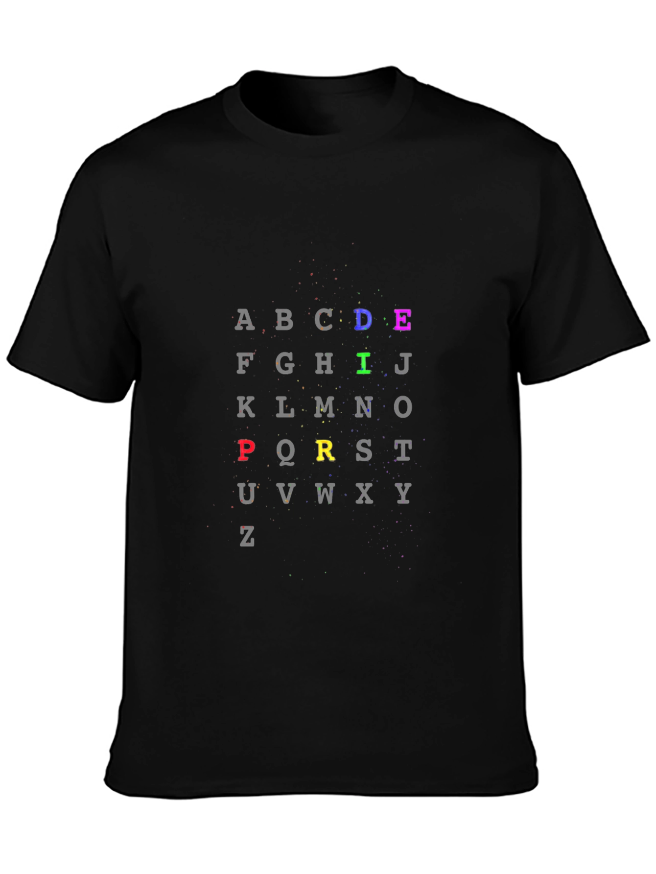 Alphabet Colorful T-Shirt - Casual Tee