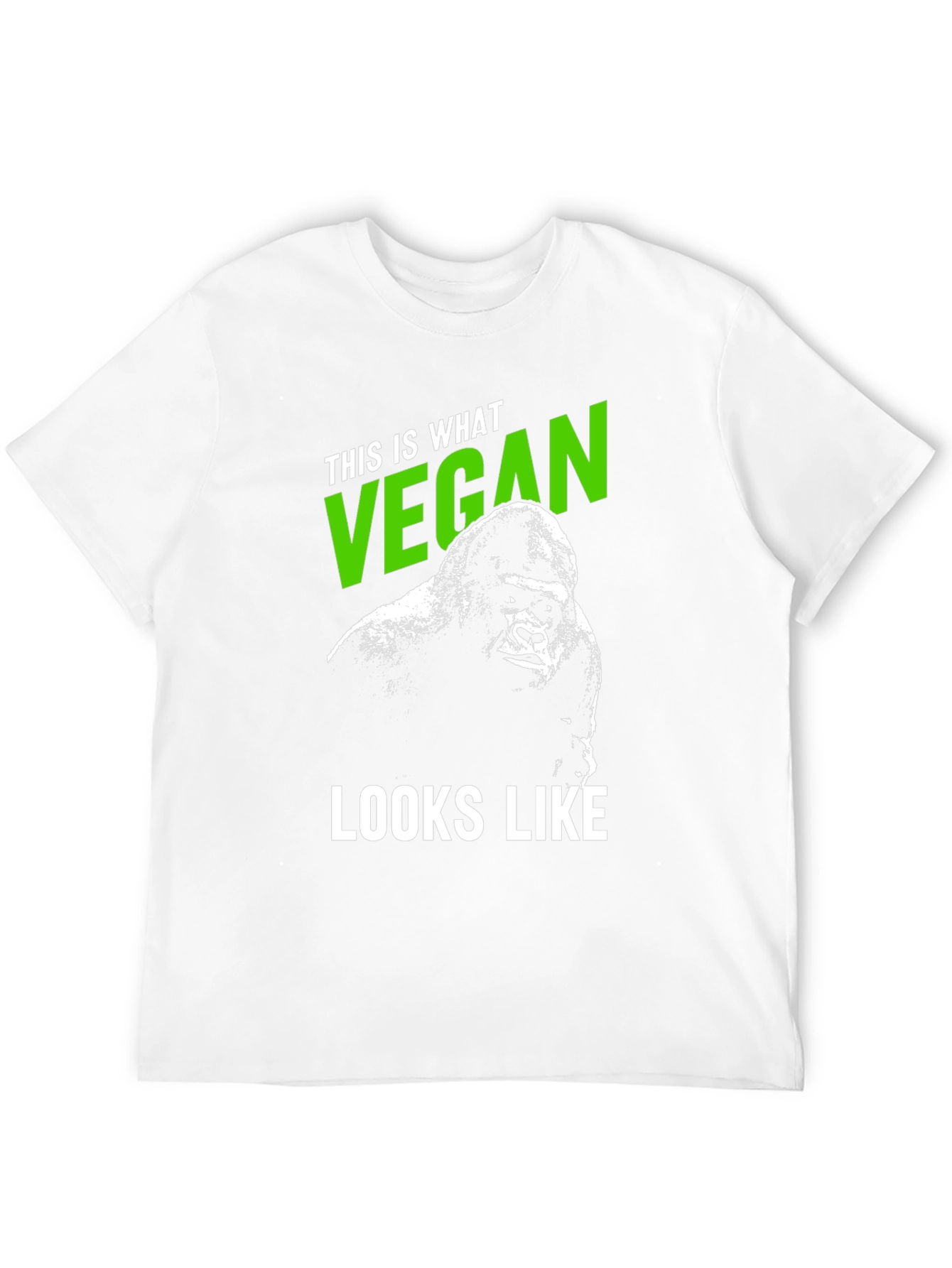 Vegan Gorilla Graphic Tee - Black T-Shirt