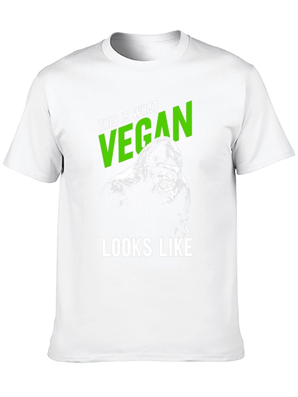 Vegan Gorilla Graphic Tee - Black T-Shirt