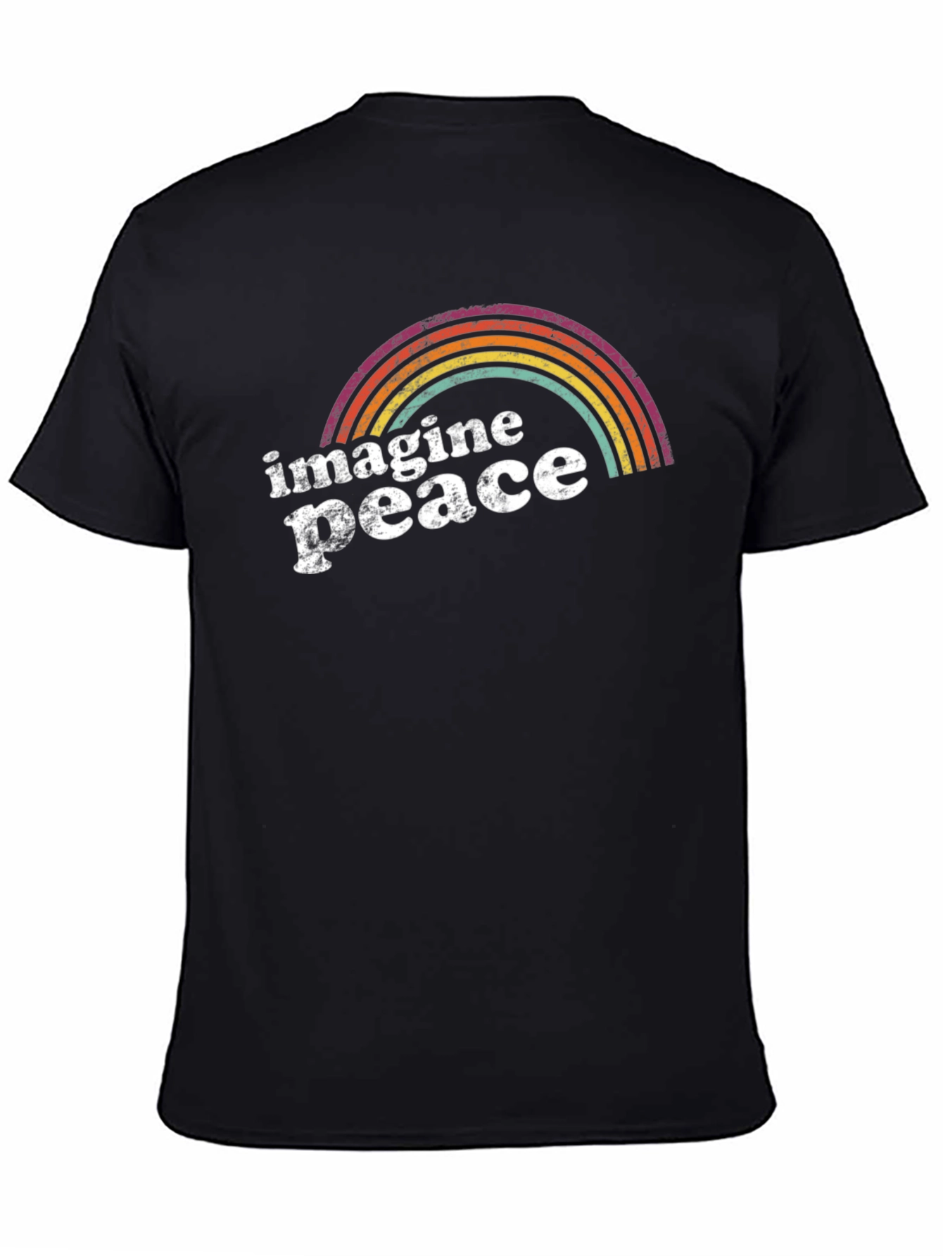 Imagine Peace Rainbow Graphic Tee