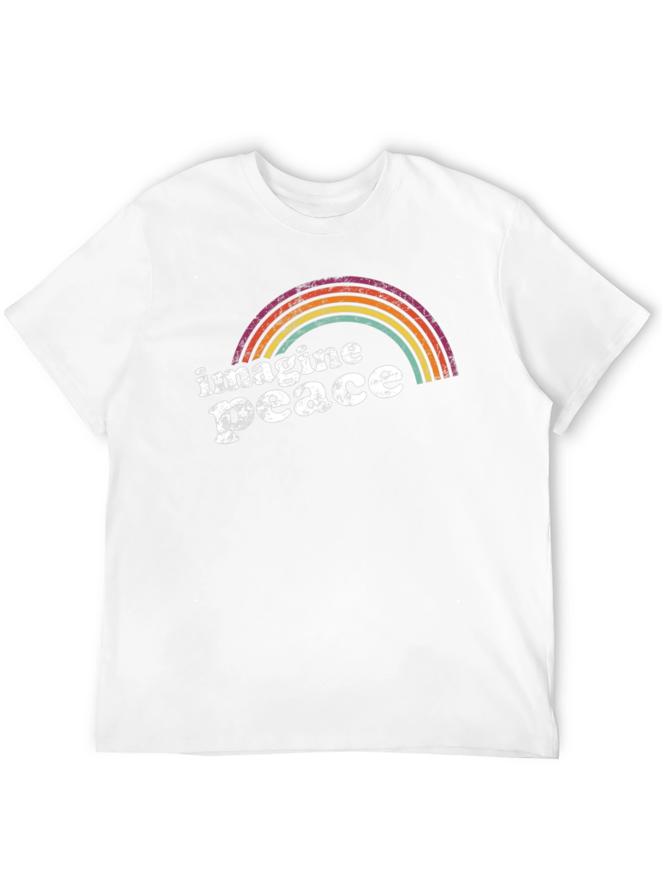 Imagine Peace Rainbow Graphic Tee
