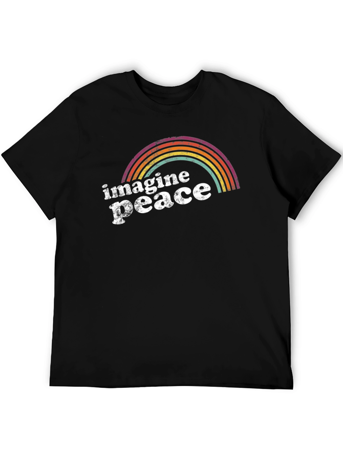 Imagine Peace Rainbow Graphic Tee