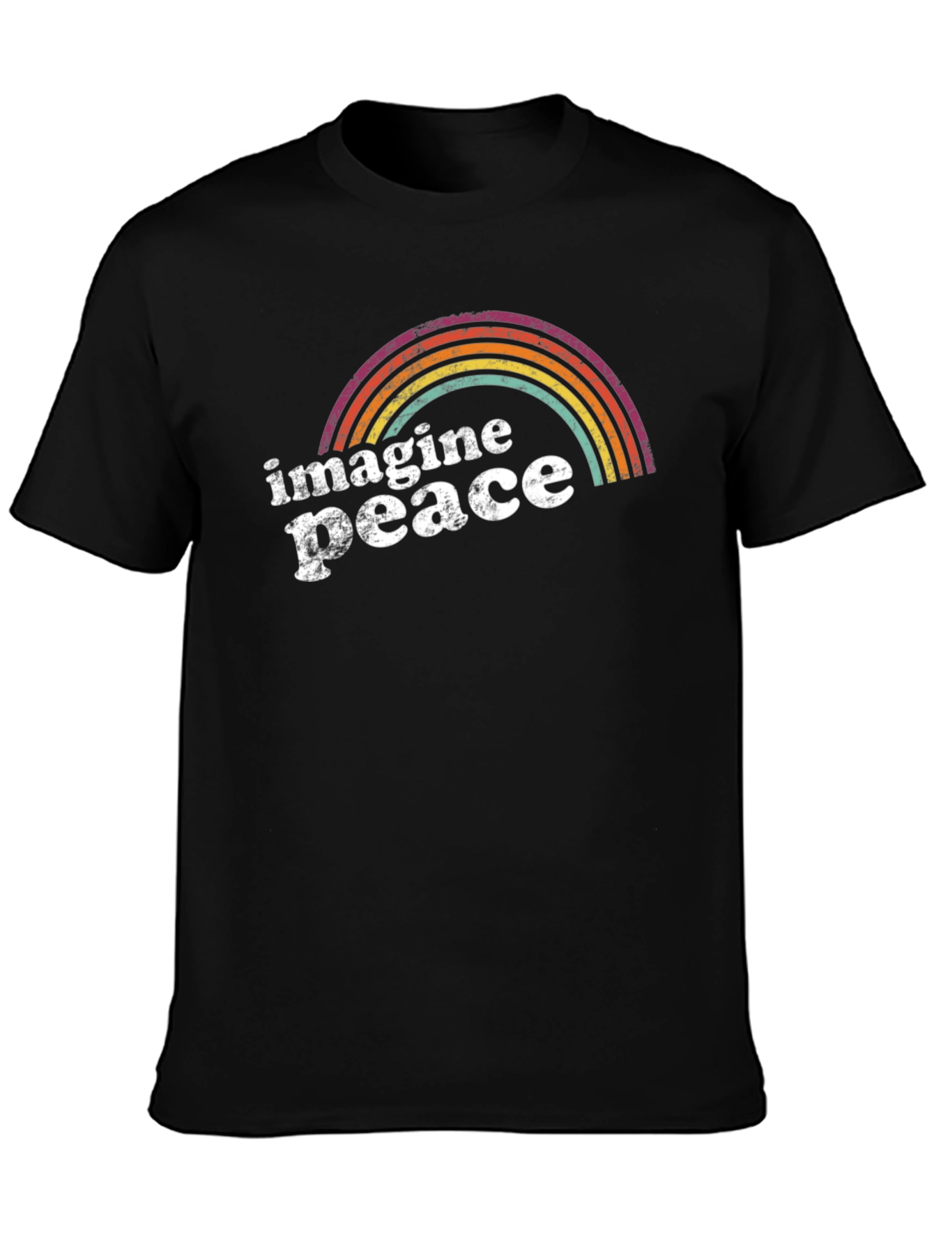 Imagine Peace Rainbow Graphic Tee