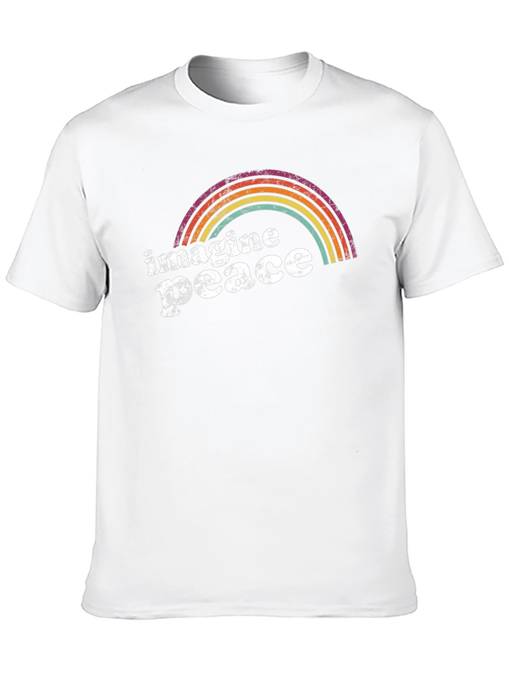 Imagine Peace Rainbow Graphic Tee