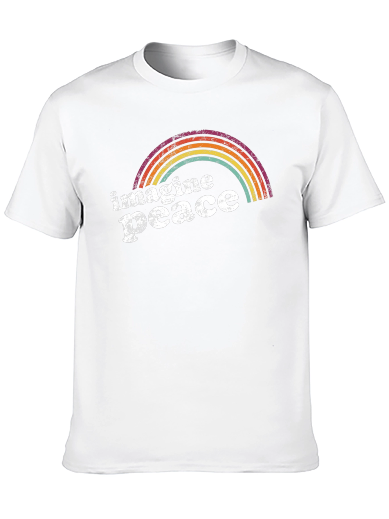 Imagine Peace Rainbow Graphic Tee