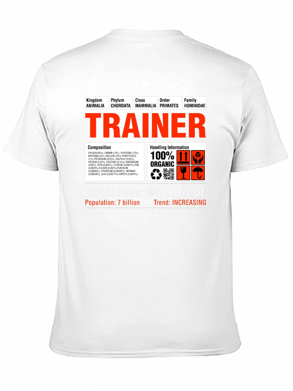 Trainer 100% Organic T-Shirt - Human Composition